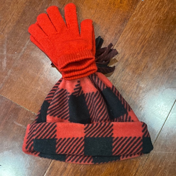 Boys lumber jack hat set nwt black and red - Picture 1 of 2